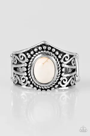 Paparazzi Ring ~ Chief of Chic - White