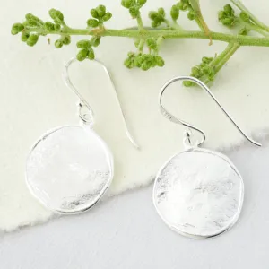 Penny Drop Silver Earrings