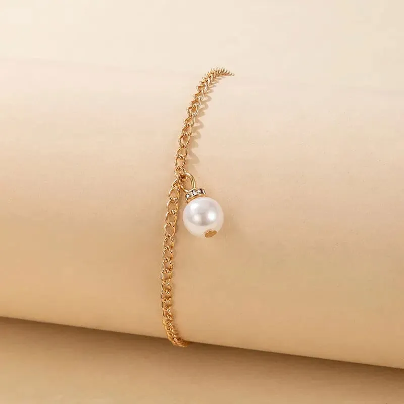 Perfect Christmas Anklet | Pearl and Chain Options for Bohemian Flair