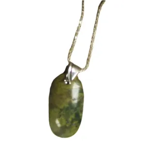 Perma Verde Green Gemstone Pendant on Sterling Silver Chain