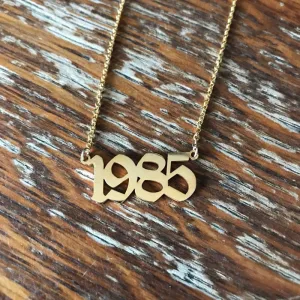 Personalized Wedding Date Necklace Anniversary Jewelry