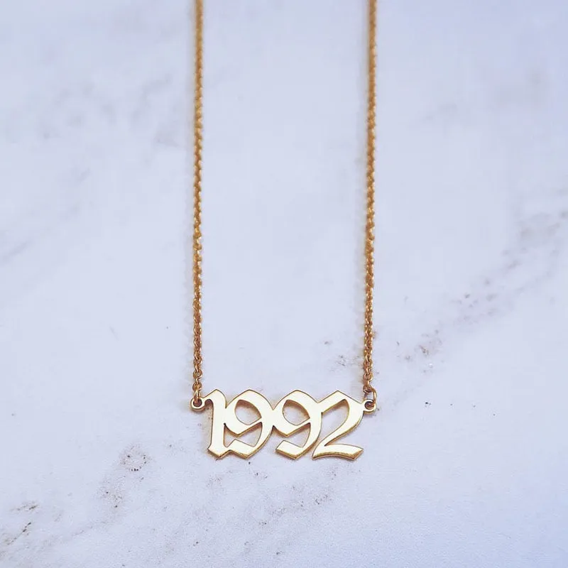 Personalized Wedding Date Necklace Anniversary Jewelry