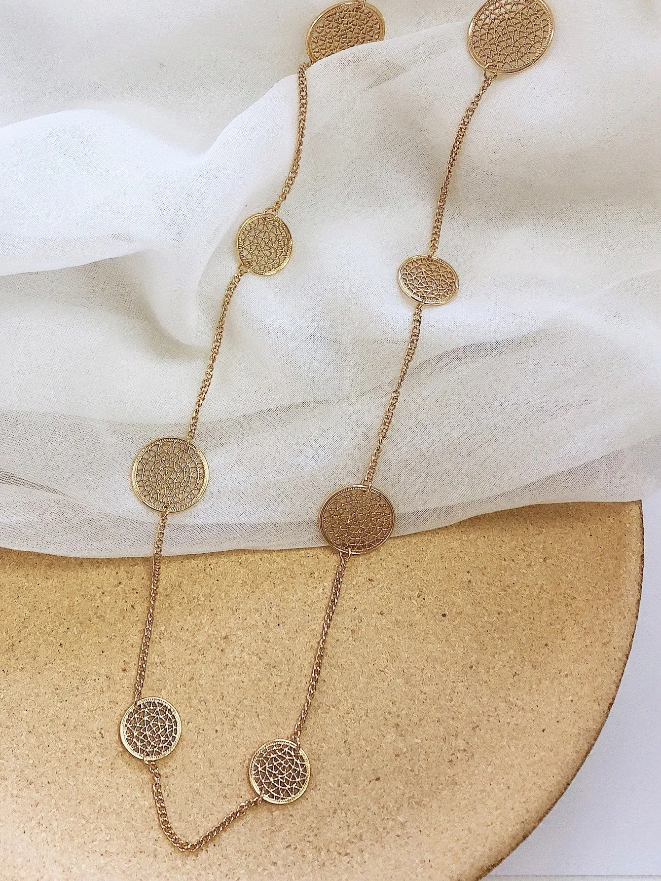 Round Decor Necklace for Women Jewelry for Women Gift for Her Necklace