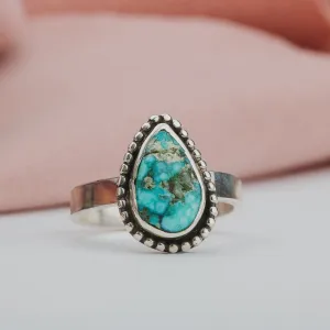 Size 5.25  White Water Turquoise Gemstone Ring