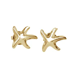 Small Gold Starfish Earrings