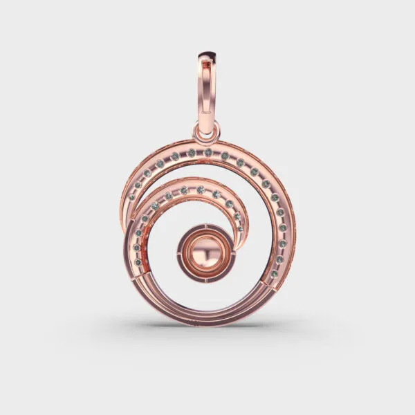 Spiral Charisma Diamond Gold Pendant (Without Chain)