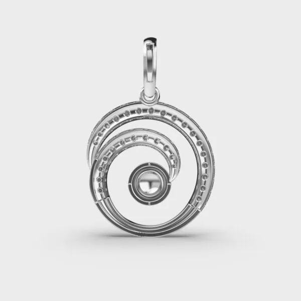 Spiral Charisma Diamond Gold Pendant (Without Chain)