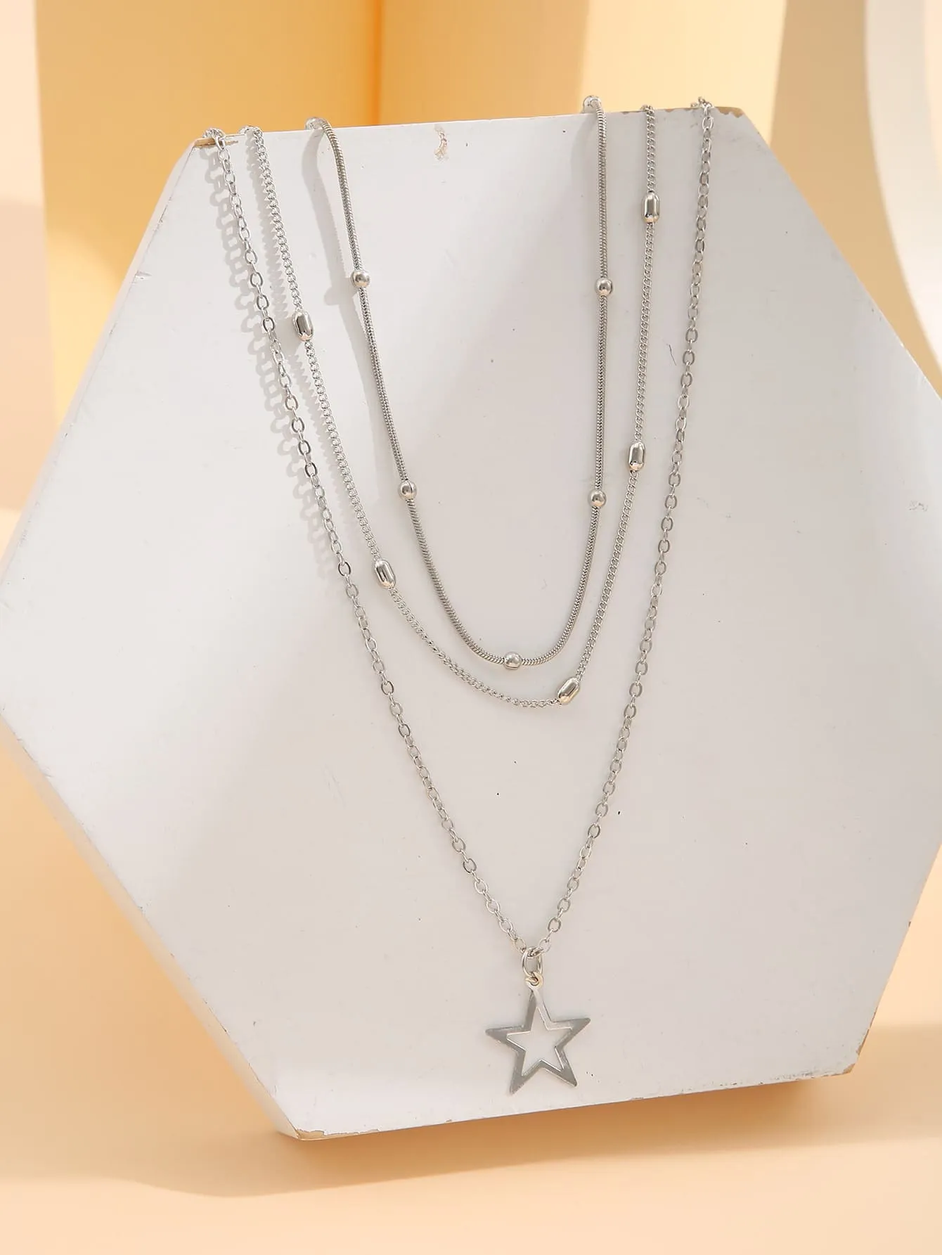 Star Pendant Layered Necklace Jewelry for Women Gift for Her Necklace