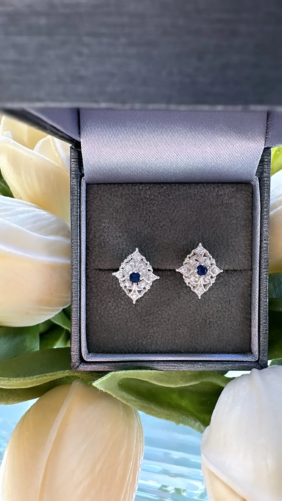 Sterling Silver Sapphire Studs