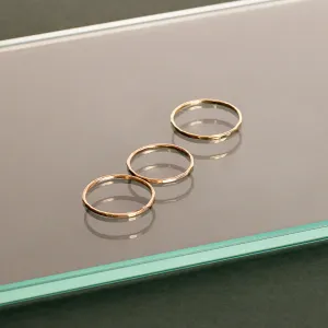 Thin Gold Stacking Rings