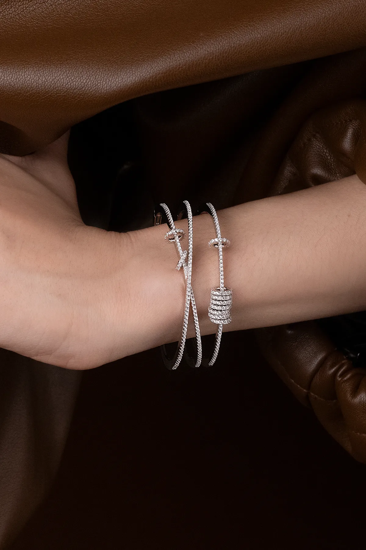 Triple Cuff with Sliding Rings