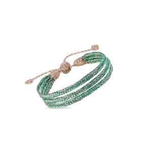 Triple Mini Eya n°1 Bracelet in Rose Gold Mint